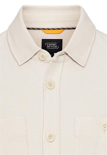 Overshirt aus reiner Baumwolle beige