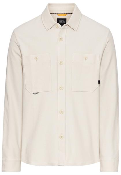 Overshirt aus reiner Baumwolle beige