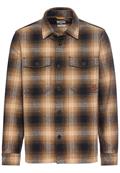 Overshirt aus reiner Baumwolle sepia brown
