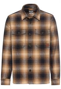 Overshirt aus reiner Baumwolle sepia brown