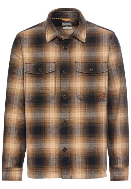 Overshirt aus reiner Baumwolle sepia brown