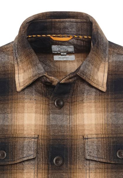 Overshirt aus reiner Baumwolle sepia brown