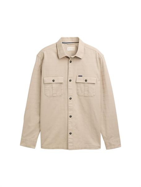 Overshirt Hemd aus Baumwolle cashew beige