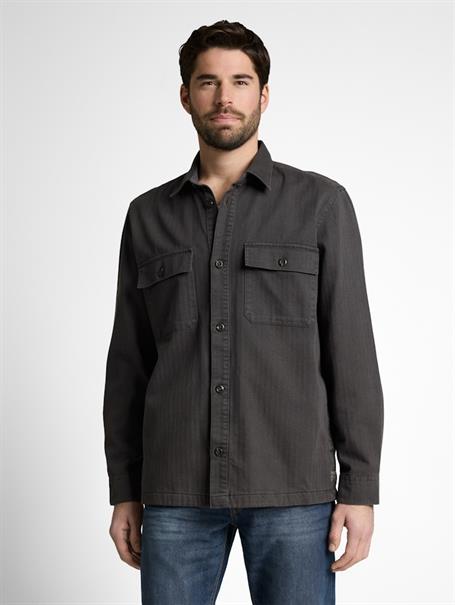 Overshirt im Washed-Look tarmac grey