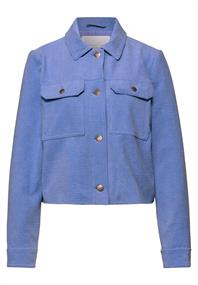 Overshirt in Unifarbe blue echo