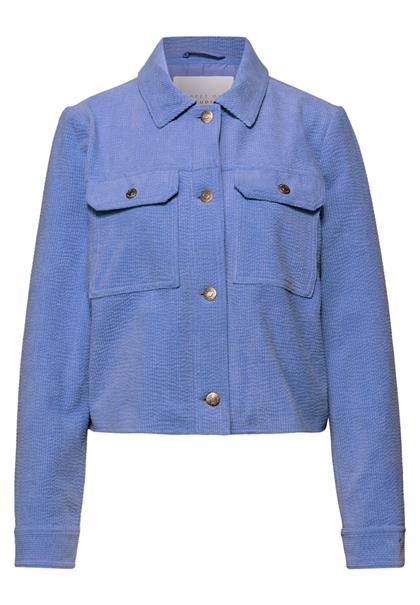 Overshirt in Unifarbe blue echo