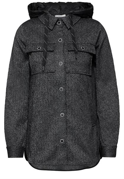Overshirt mit Kapuze black