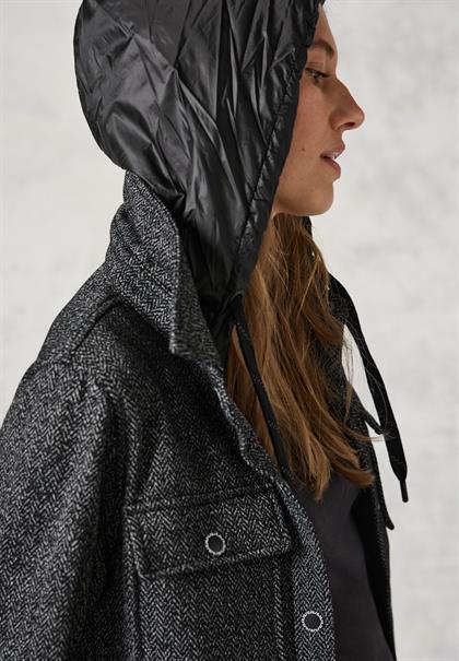 Overshirt mit Kapuze black