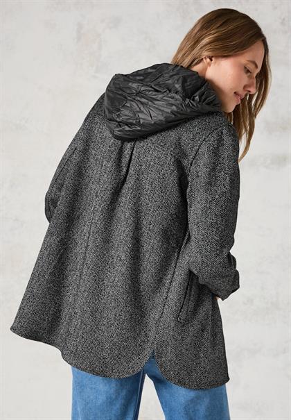 Overshirt mit Kapuze black