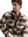 Overshirt mit Karomuster brown blue check