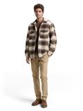 Overshirt mit Karomuster brown blue check