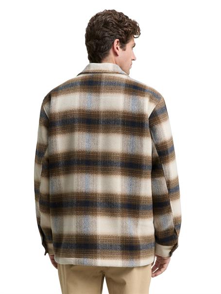 Overshirt mit Karomuster brown blue check