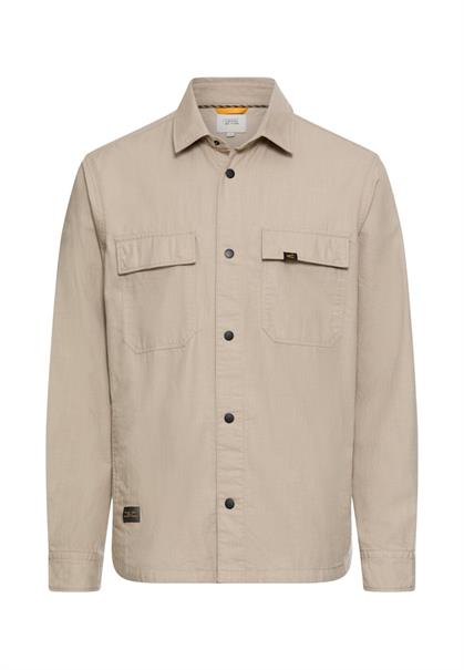 Overshirt mit Taschen light beige