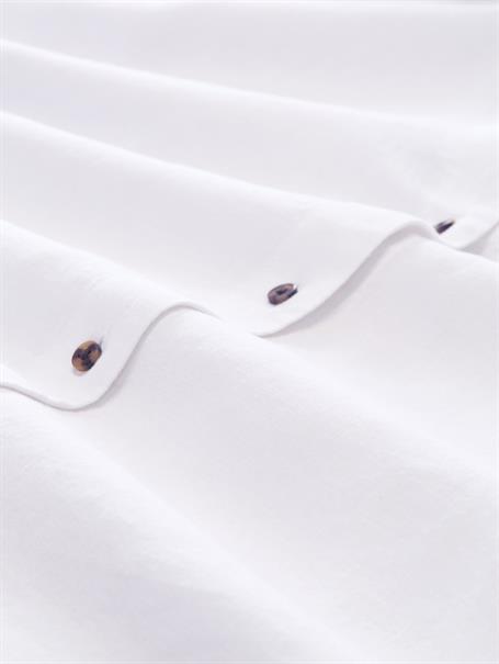 Oversize Bluse mit Leinenanteil white
