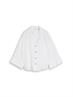 Oversize Bluse mit Leinenanteil white