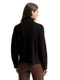 Oversize Rollkragenpullover deep black