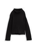 Oversize Rollkragenpullover deep black
