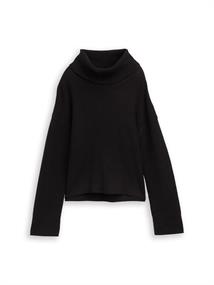 Oversize Rollkragenpullover deep black