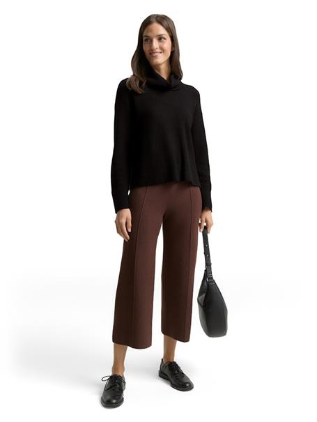 Oversize Rollkragenpullover deep black