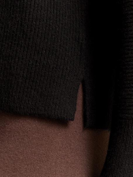 Oversize Rollkragenpullover deep black