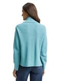 Oversize Rollkragenpullover tropical teal melange