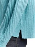 Oversize Rollkragenpullover tropical teal melange