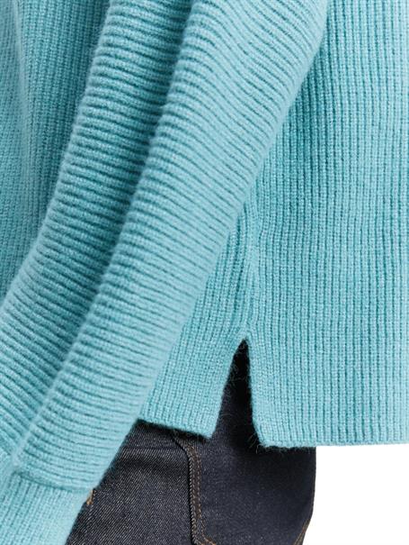 Oversize Rollkragenpullover tropical teal melange