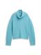 Oversize Rollkragenpullover tropical teal melange