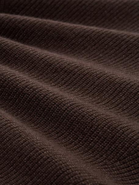 Oversize Strickpullover mit Rundhalsausschnitt java dark brown melange