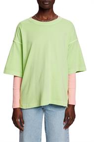 Oversize-T-Shirt aus Baumwolle citrus green