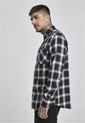 Oversized Checked Shirt blk, wht