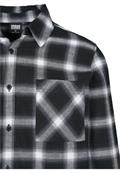 Oversized Checked Shirt blk, wht