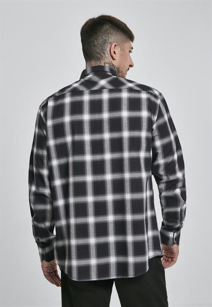 Oversized Checked Shirt blk, wht