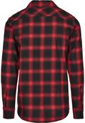 Oversized Checked Shirt schwarz-rot