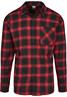 Oversized Checked Shirt schwarz-rot