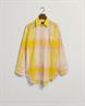 Oversized Madras Bluse canary yellow