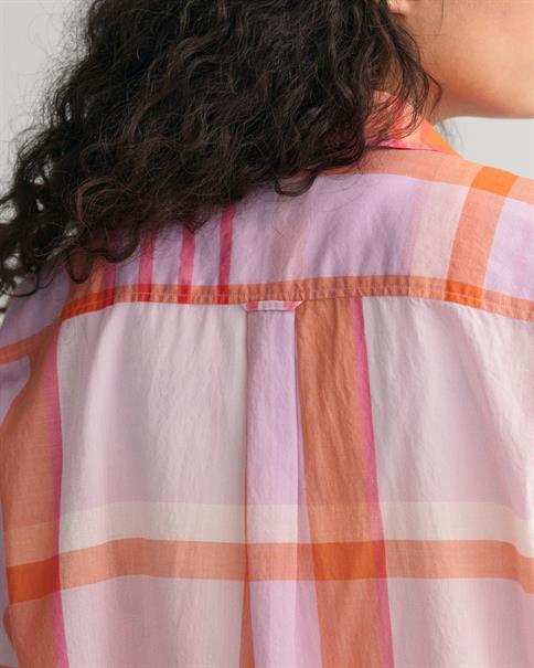 Oversized Madras Bluse soothing lilac