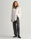 Oversized Oxford-Bluse white