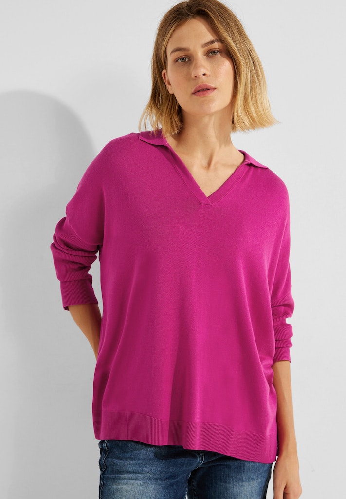 Pullover bei Pullover kaufen bequem cool Damen online pink Oversized Cecil