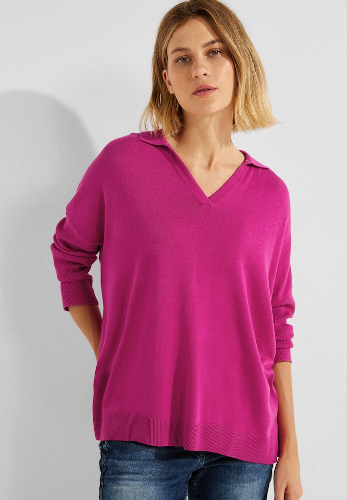 Cecil Damen Pullover Oversized Pullover cool pink bequem online kaufen bei