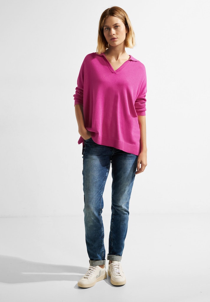 Cecil Damen Pullover Oversized Pullover cool pink bequem online kaufen bei | Basic-Shirts