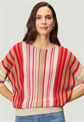 Oversized-Pullover patch creamred