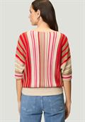 Oversized-Pullover patch creamred