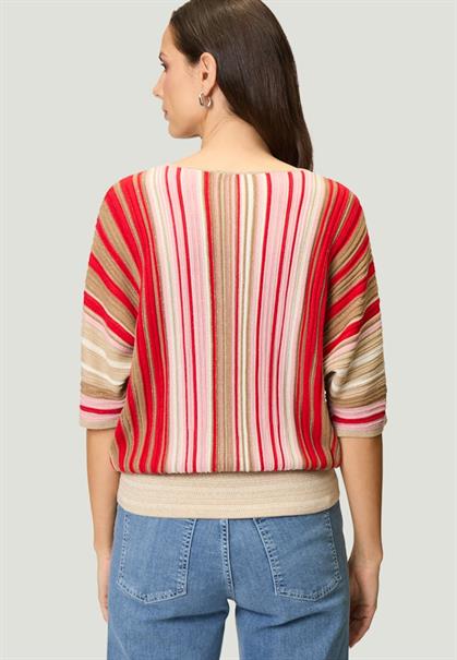 Oversized-Pullover patch creamred