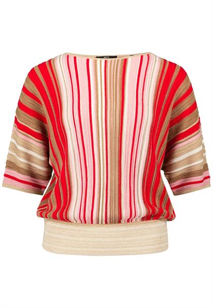 Oversized-Pullover patch creamred