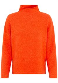 Oversized Strickpullover mit Rollkragen orange