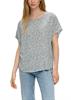 Oversized Viskose-Bluse mit verlängertem Rückenteil grau