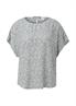 Oversized Viskose-Bluse mit verlängertem Rückenteil grau