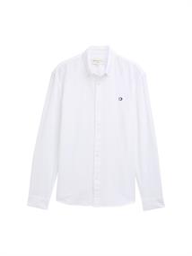 Oxford Hemd mit Logo-Stickerei white
