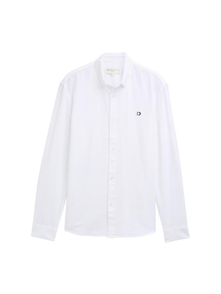 Oxford Hemd mit Logo-Stickerei white